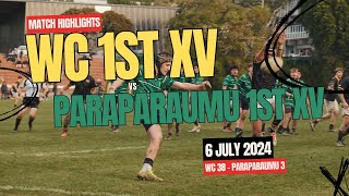 20240706  Highlights  Wellington College 1st XV vs Paraparaumu College 1st XV  Transit Coachlines [upl. by Sandberg]