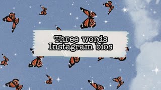 3 Words Instagram bios ideas Super Interesting  HRIDYAk [upl. by Oswin47]