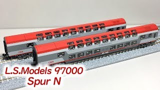 LSModels 97000 ÖBB DoppelstockschlafwagenSet Spur N Modellbahn [upl. by Nail498]