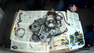 Suzuki LTR 450  Engine rebuild  Assembly Part 22 [upl. by Rawlinson944]