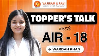 Wardah Khan AIR 18  UPSC Topper 2023  GS Classroom Student  UPSC Result 2023  Vajiram amp Ravi [upl. by Adidnere]