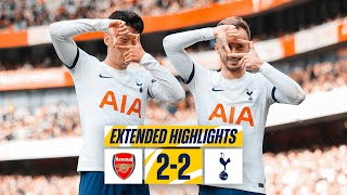 ARSENAL 22 TOTTENHAM HOTSPUR  PREMIER LEAGUE EXTENDED HIGHLIGHTS  SONNY GETS 150TH SPURS GOAL [upl. by Noseimaj355]