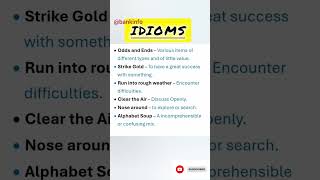 Idioms for all Competitive Exams 6 english idioms idiomsandphrases shorts bankexams ssc [upl. by Miarzim646]