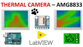 Cámara térmica AMG8833 con LabVIEW y Arduino usando LINX  Termal camera with LabVIEW amp Arduino [upl. by Anyak668]