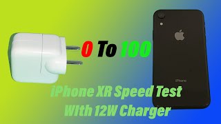 Apple iPhone XR 12W iPad Charger fast charge Speed Test [upl. by Lehcim]