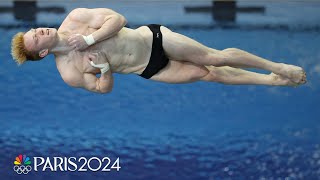 Andrew Capobianco wins mens 3m springboard final clinches Paris berth  NBC Sports [upl. by Ileane]