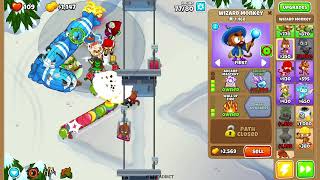 Bloons Tower Defense 6  Alpine Run  Hard  Half Cash Alternate Bloons Rounds  No Lives Lost [upl. by Polik]