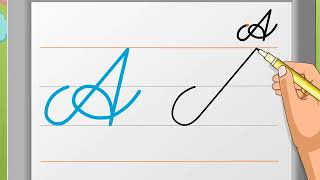 Cursive Writing  Capital Letter ‘A’  Macmillan Education India [upl. by Brennen243]