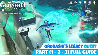 Orobashis legacy Puzzle Genshin Impact Search for the missing part to repair the ward Part 1 2 3 [upl. by Bibi]