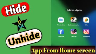 How to hide amp unhide application from home screenHow to hide amp unhide apps on Android Realme phone [upl. by Halbert972]