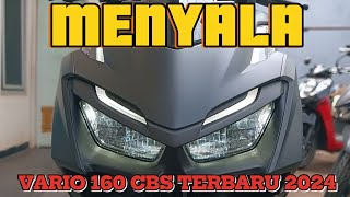 VARIO 160 CBS TERBARU 2024💥 MATTE BLACK LEBIH TERANG [upl. by Eibreh]