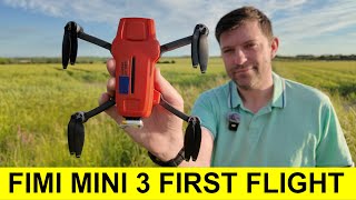 FIMI MINI 3 FIRST FLIGHT THIS DRONE IS FEATURE PACKED [upl. by Nannette]