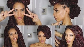 7 Easy Marley Twists and Box Braids Styles in 5 minutes  NiaKnows [upl. by Eikciv]