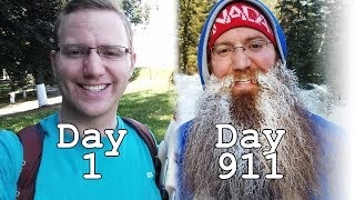 911 DAYS OF BEARD GROWTH TIME LAPSE  ROUND THE WORLD TRIP [upl. by Hasina]