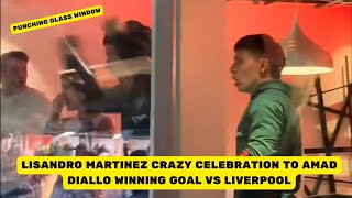 Unseen Footage Showed Lisandro Martinez Crazy Celebration To Amad Diallo Goal vs Liverpool [upl. by Salvucci]