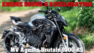 MV Agusta Brutale 1000 RS  Exhaust Sound amp acceleration [upl. by Laekim558]