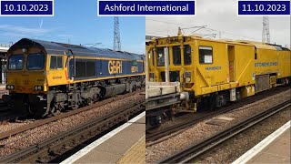 Class 777 with Stoneblower delivery’ Trains at Ashford International  1011102023 [upl. by Corey]