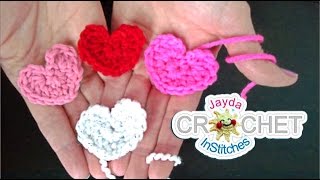 Mini Heart Crochet Pattern amp Tutorial [upl. by Barbe583]