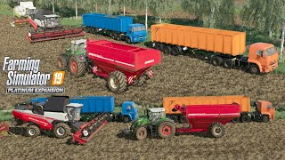 FS19 Timelapse 40 Уборочная Новгородовка RSM 161 Claas Lexion 560 КАМАЗы Fendt 936 Horsch [upl. by Ynnij641]