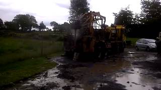 Water well drilling in Sligo Just after hitting water [upl. by Palgrave]