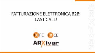 WEBINAR  Fatturazione elettronica Last call [upl. by Roybn573]