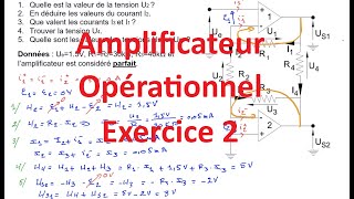 Électronique  Amplificateur opérationnel Exercice 2 AmplificateuropérationnelCE [upl. by Giordano447]