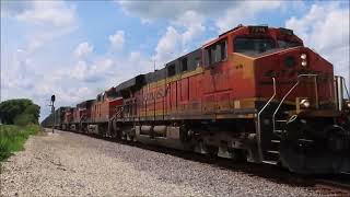 BNSF Chillicothe Sub ActionPrinceville IL  Jul 7 2024 [upl. by Mansur]