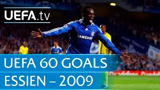 Michael Essien v Barcelona 2009 60 Great UEFA Goals [upl. by Eitsyrhc]