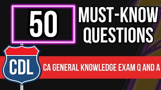 California CDL General Knowledge Exam Questions and Answers 2024 CA DMV Permit Test Study Guide [upl. by Ytsihc]