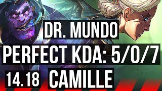 DR MUNDO vs CAMILLE TOP  507  NA Grandmaster  1418 [upl. by Cristal83]