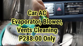 Car AC Cooling Coil Evaporator Cleaning │ How to Clean Car Aircon Evaporator without removing [upl. by Carlen]