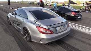 BRABUS Mercedes CLS63 S AMG vs 740HP BMW M6 F12 HPT [upl. by Suk]