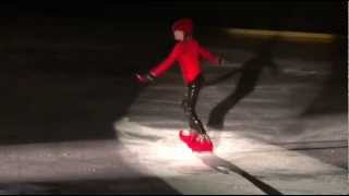 Check out these AWESOME ELF BOOT COVERS Caroline Bercaw skates to quotCarol of the Bellsquot [upl. by Sissel]