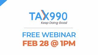 Meeting IRS 990 Series EFiling Requirements  Free Webinar  Tax990 [upl. by Lena]