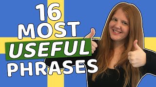 Learn Swedish basic phrases  16 Swedish words and phrases you need to communicate in Swedish [upl. by Kostman]