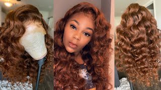 How to Dye amp style your wig Gingercopper red  Great Summer color  Ft Wiggins Hair Co [upl. by Debee]