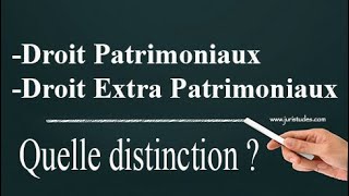 L’aspect patrimoniaux et extra patrimoniaux de Droits subjectifs [upl. by Eseyt]