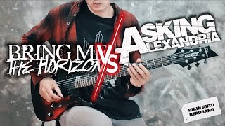 ASKING ALEXANDRIA VS BRING ME THE HORIZON‼️ Riffs Guitar Battle Medley  nostalgia dulu guys 😀 [upl. by Amuwkuhc]