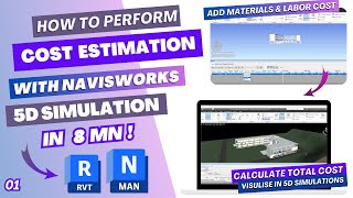 Cost Estimation tutorial using Navisworks Manage 2023  Timeliner tool  in 8mn [upl. by Amocat]