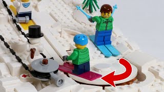 LEGO Ski Lift with Automatic Minifig Return [upl. by Atterbury]