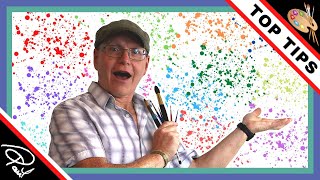 Best Way to SPLATTER PAINT  10 Different Ways to use Splattering [upl. by Hgielrac]