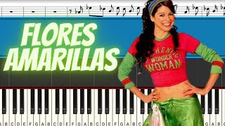 Floricienta  Flores Amarillas  Piano Tutorial  Midi [upl. by Nolyak233]