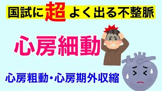 【8分で解説、８分で国試問題】不整脈➀ 心房細動・心房粗動・心房期外収縮について解説 [upl. by Fisk559]