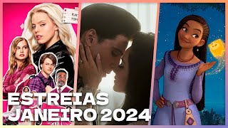 ESTREIAS DE JANEIRO 2024 Filmes e séries que chegam neste mês [upl. by Anem]