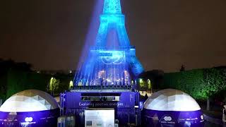 Eiffel Tower lit up with hydrogen power [upl. by Adnicul]