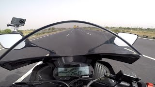 YAMAHA R15 V3 TOP SPEED 158 KMPH WAIT WHAT [upl. by Torrence683]