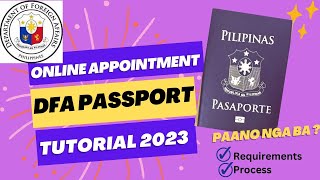 DFA PASSPORT Online Appointment Process  Requirements Magkano  Tutorial [upl. by Maltz]