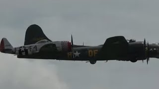 Boeing B17G Flying Fortress SallyB amp Thunderbolt P47D Nellie B Flying DayThe Americans 2024 [upl. by Anaele411]