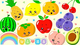 Baby Sensory Video  High Contrast Fruits  Happy BGM [upl. by Friede944]