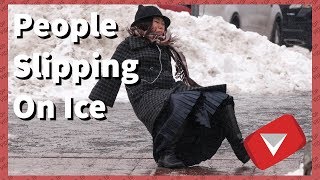 People Slipping On Ice Fail Compilation 2019 TOP 10 VIDEOS [upl. by Hcnarb]